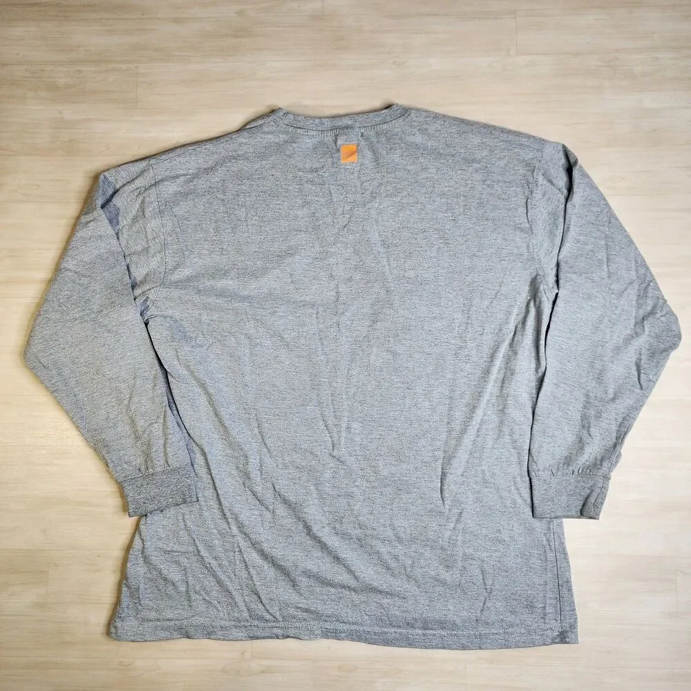 Marithe Francois Girbaud New York City Paris Gray Long Sleeve Spell Shirt Sz 4XL